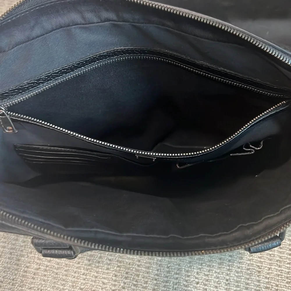 DOLCE & GABBANA Briefcase black leather and gunmetal hardware